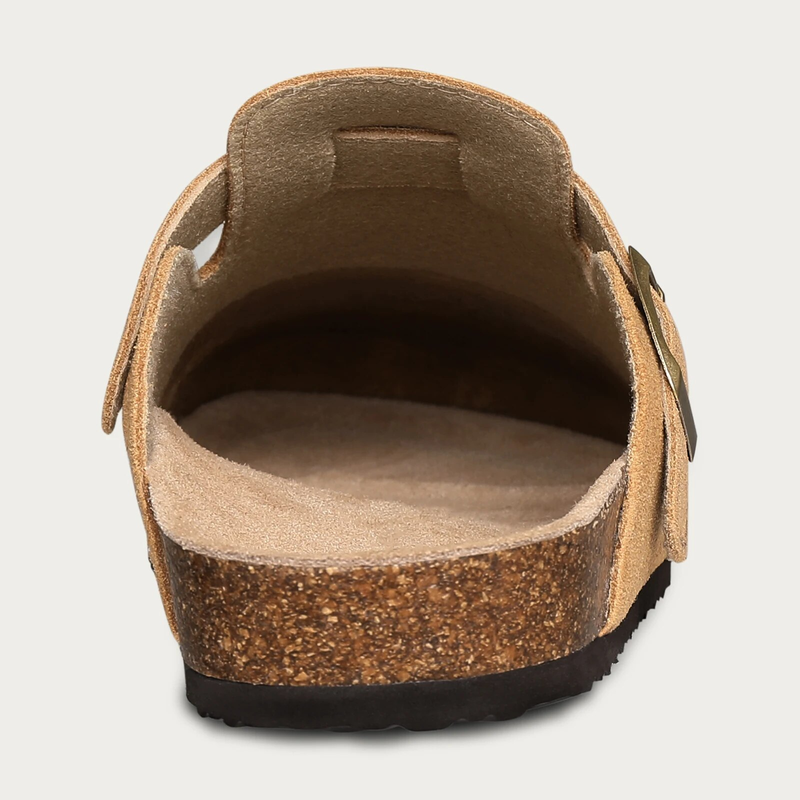 Bebealy Classic Mules Cork Footbed Clogs Slippers with Arch Support Fashion Beach Slides Soft Suede Potato Shoes For_voghion.com