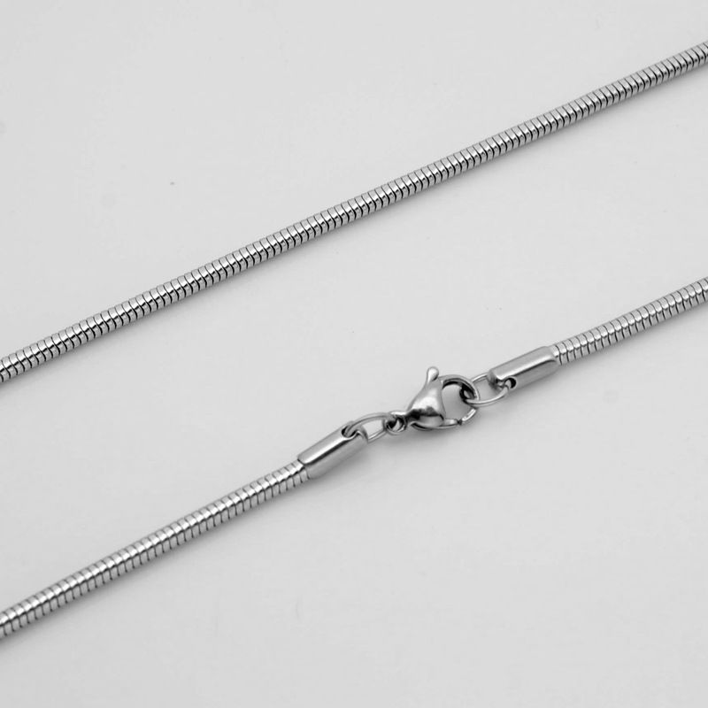 Women's Collarbone Stainless Versatile Necklace Jewelry Titanium Steel Accessories Round Snake Bone Chain Men_voghion.com