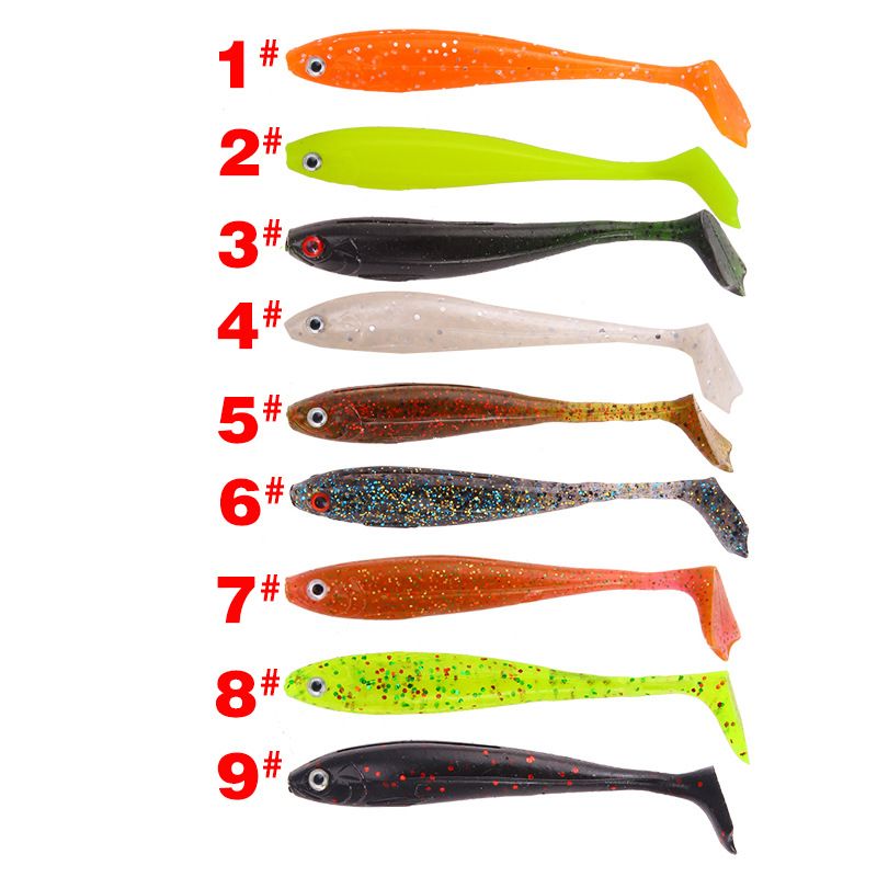 Leurre souple en silicone avec queue en T, appât artificiel idéal pour la pêche à la perche, 5 g/8,4 cm_voghion.com