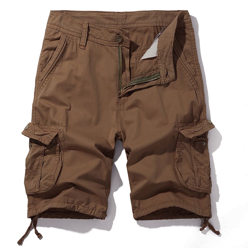 Premium Products Men's Casual Cropped Trendy Workwear Shorts, Plus Size Multi Pocket Mid Length Pants_voghion.com