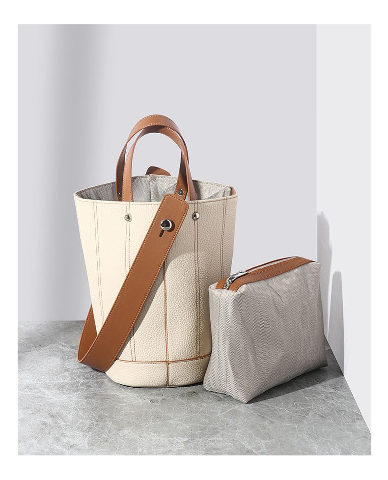Borsa a secchiello da donna, borsa da donna in pelle di alta qualità, borsa a tracolla singola, leggera e di lusso_voghion.com