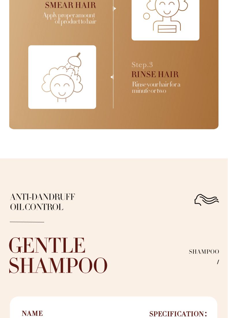 Full English Ginger Shampoo Bagged SADOER Moisturizing Smooth Deep Cleaning Portable Pack_voghion.com