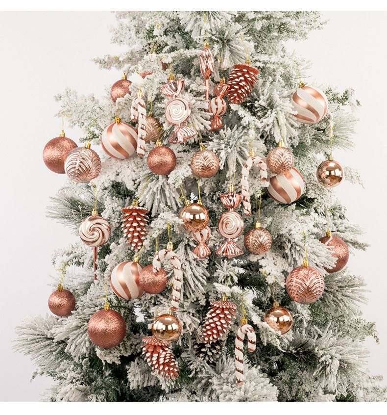 Χριστουγεννιάτικο 8cm/6cm36 Σετ Τεμαχίων Χριστουγεννιάτικη Μπάλα Χριστουγεννιάτικο Κρεμαστό Κουτί δώρου Κοστούμι Χριστουγεννιάτικο Δέντρο Αξεσουάρ Διακόσμηση_voghion.com