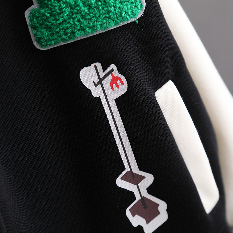 Jungenmantel Frühling und Herbst Kinder hübsche Fried Street Baseballjacke Modisches Oberteil_voghion.com