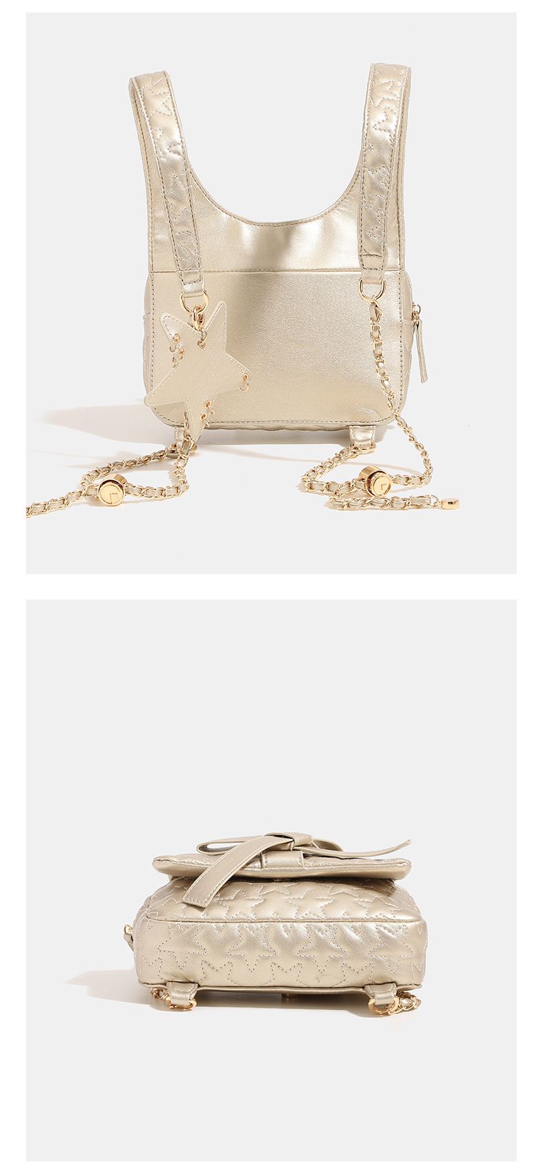 Bowknot Frauen 2025 Sommer Neue Pendler Reise Kette Kleiner Rucksack_voghion.com