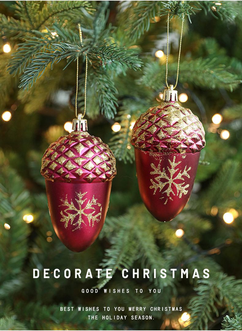Ensemble de 18 décorations de Noël en plastique métallisé or rose – Décorations à suspendre pour sapin, couronne et décoration de table de fêtes_voghion.com