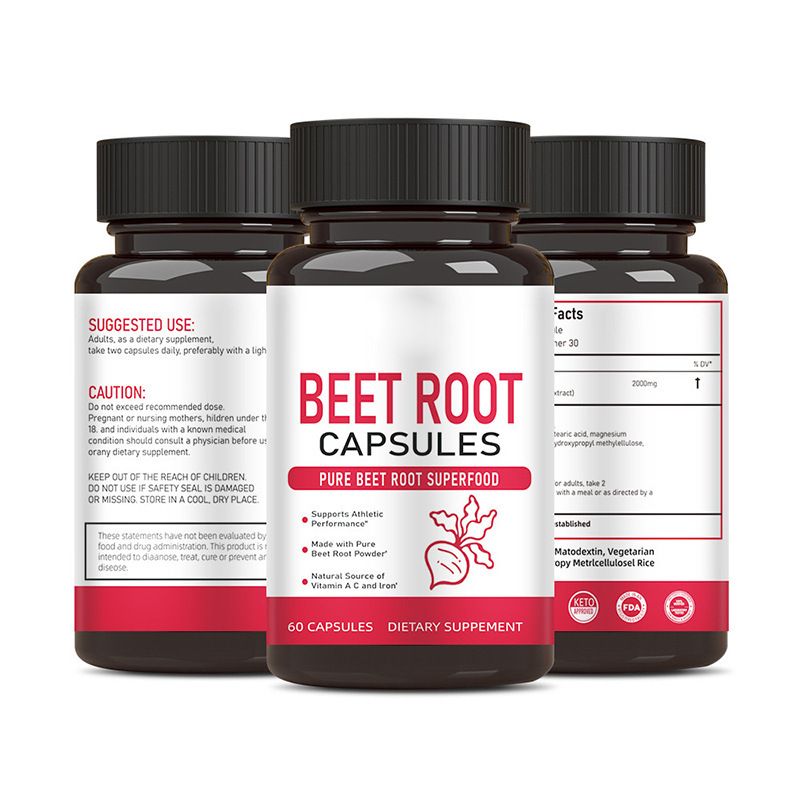 Rote-Bete-Pulver-Kapseln – Rote-Bete-Pulver unterstützt Blutdruck, Trainingsleistung, Verdauung, Immunsystem (rein, gentechnikfrei und glutenfrei)_voghion.com