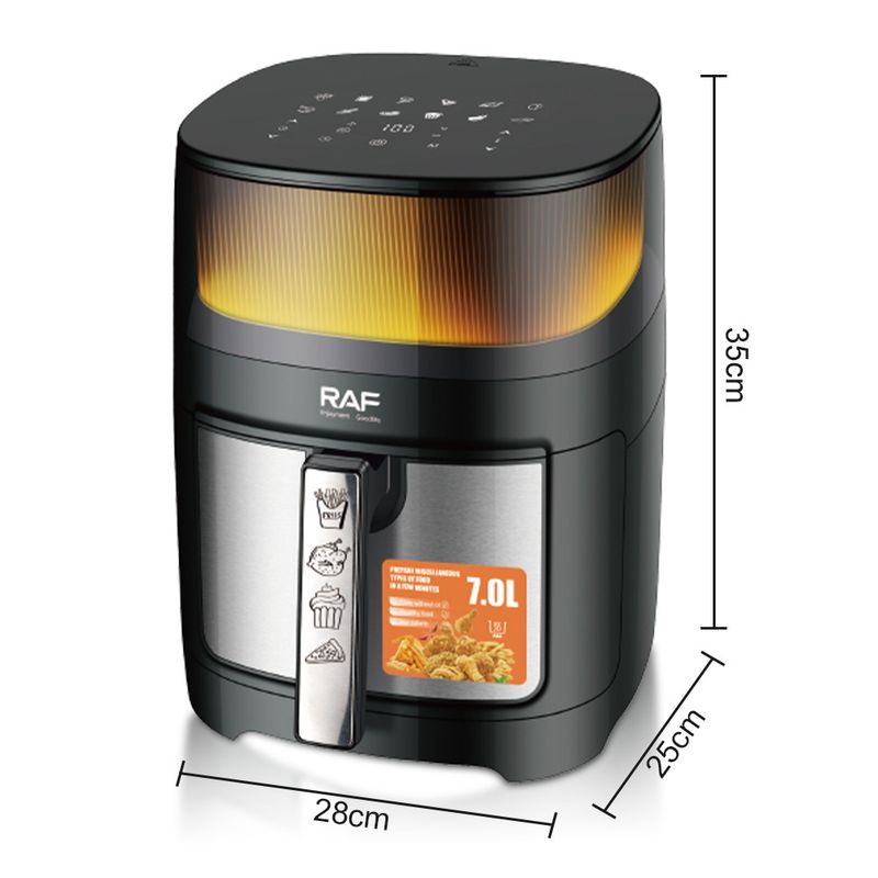RAF EU Standard Household Oil-Free Air Multi-Functional Smart Oven French Fries Electric Fryer Touch Screen R.5287_voghion.com