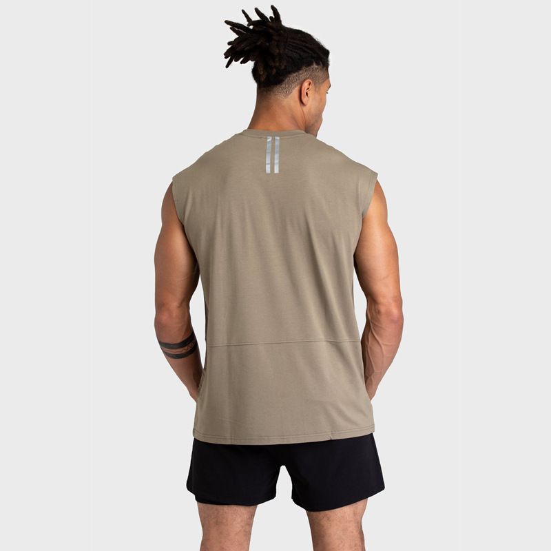 Neu Fitness Sport Weste Herren Sommer Casual Running Training Lose Plus Größe Baumwolle Rundhals Unterhemd_voghion.com