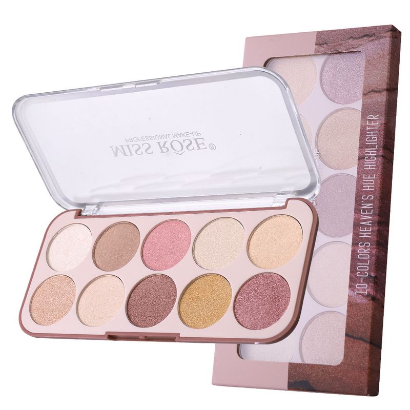 MISSROSE Natural Brightening Rouge Blush Palette Facial Contouring Pearlescent Fine Glitter Highlighter One Piece Palette Makeup_voghion.com