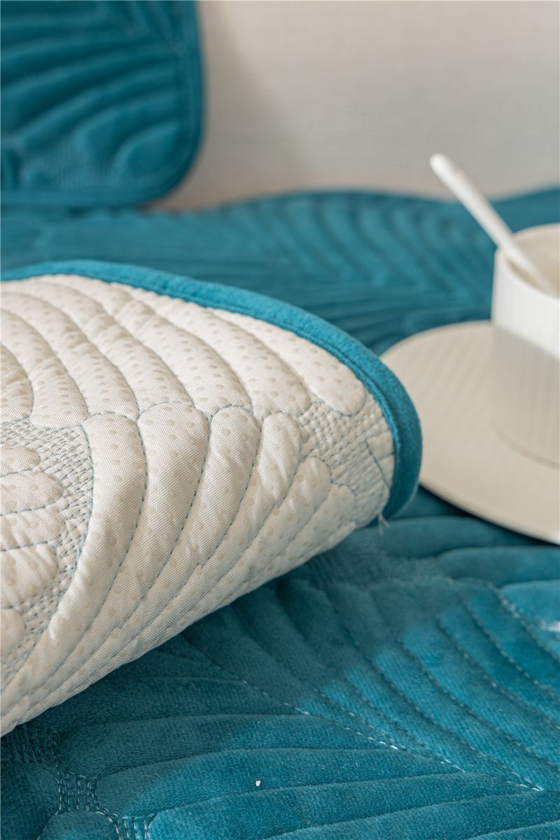 Autumn and winter style ultra soft solid color plush banana leaf sofa cushion modern simple double sofa cushion cloth factory direct sales_voghion.com