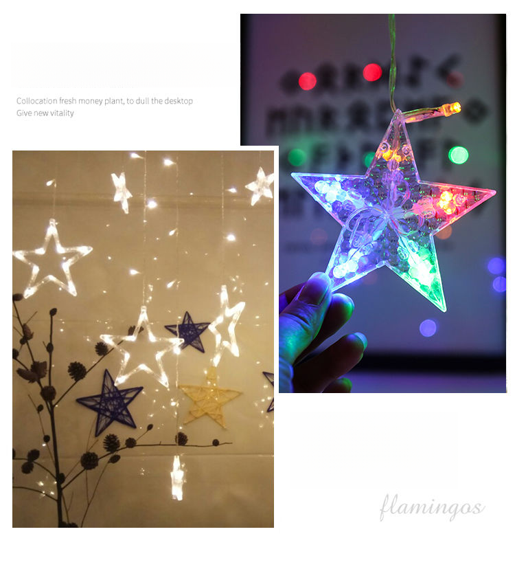 Decorazioni per la stanza con stringhe lampeggianti colorate di celebrità di Internet di Star Ins, cuore per bambina, disposizione per camera da letto di compleanno piccola_voghion.com