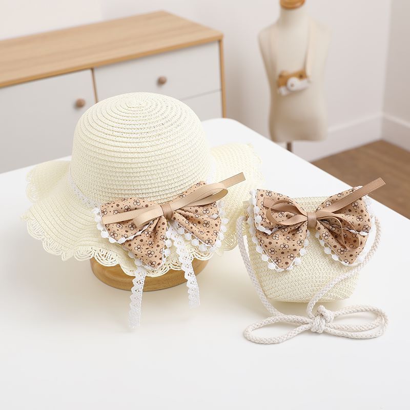 Borse in paglia per bambini, neonati estivi, ragazze all'aperto, cappelli, cappelli da sole da principessa_voghion.com