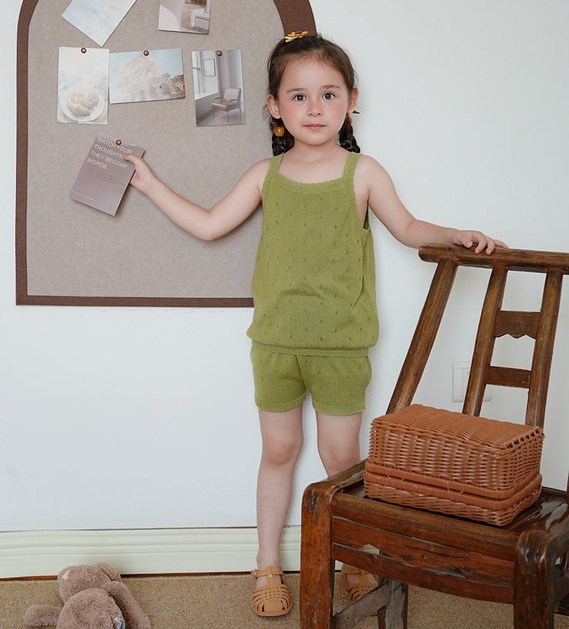 Canotta in pizzo e cotone per bambine – Capo estivo traspirante (80-120 cm, 4 colori + opzioni fiocco)_voghion.com