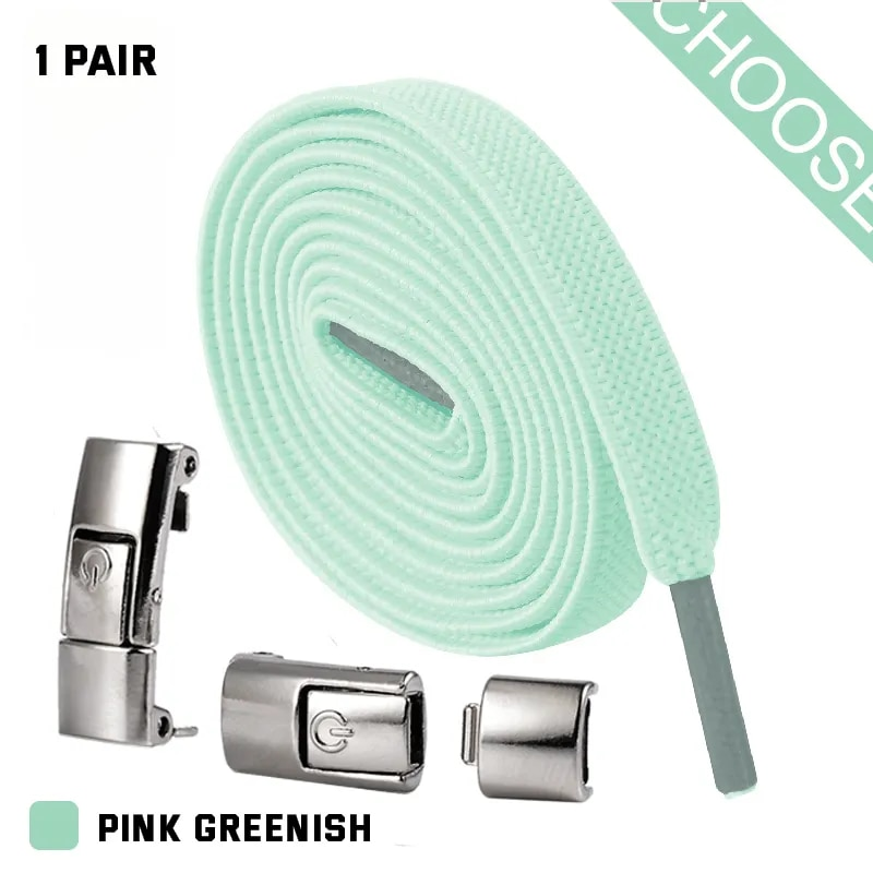 Nuovi Lacci Press Lock senza lacci Lacci elastici Sneaker 8MM Lacci piatti allargati senza lacci Lacci per scarpe per bambini per adulti per_voghion.com