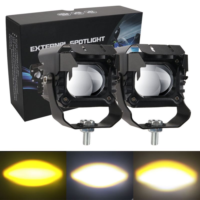 LED-Motorradleuchten für Elektrofahrzeuge, externe Akku-Scheinwerfer, modifizierte Doppellichtleuchten_voghion.com