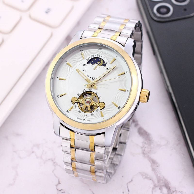 Mechanische Stahl Herrenmode Uhr Kleine Zahlung_voghion.com
