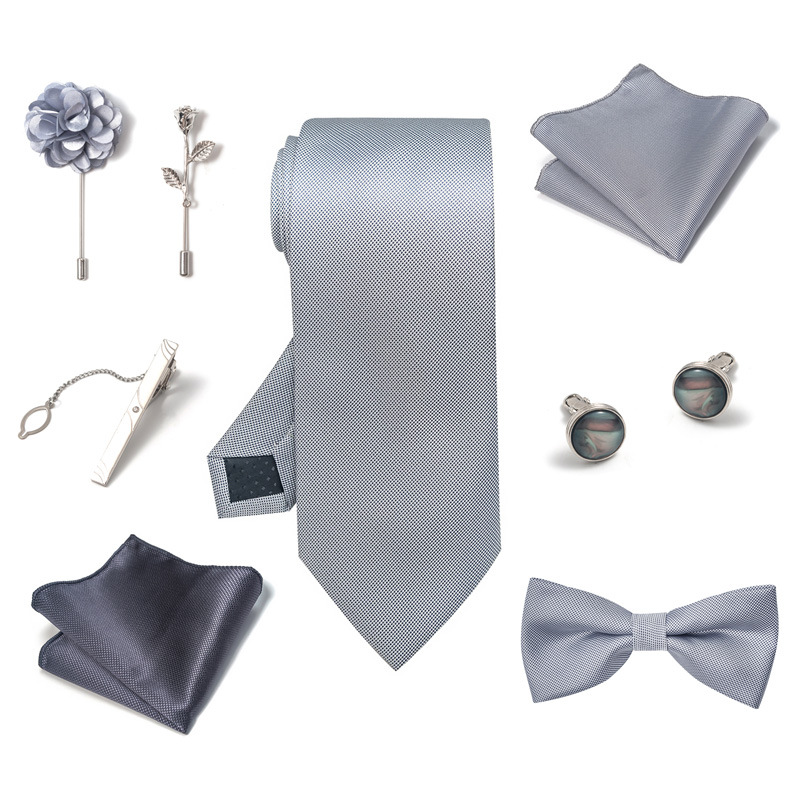 /Men's Ties & Handkerchiefs wedding groom's tie pocket square corsage gift box set men's tie ready stock wholesale_voghion.com