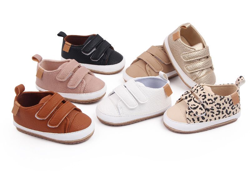 Mère et enfants printemps et automne chaussures bébé 3-6-12 mois bébé double Velcro chaussures enfant en bas âge chaussures bébé M22-13_voghion.com