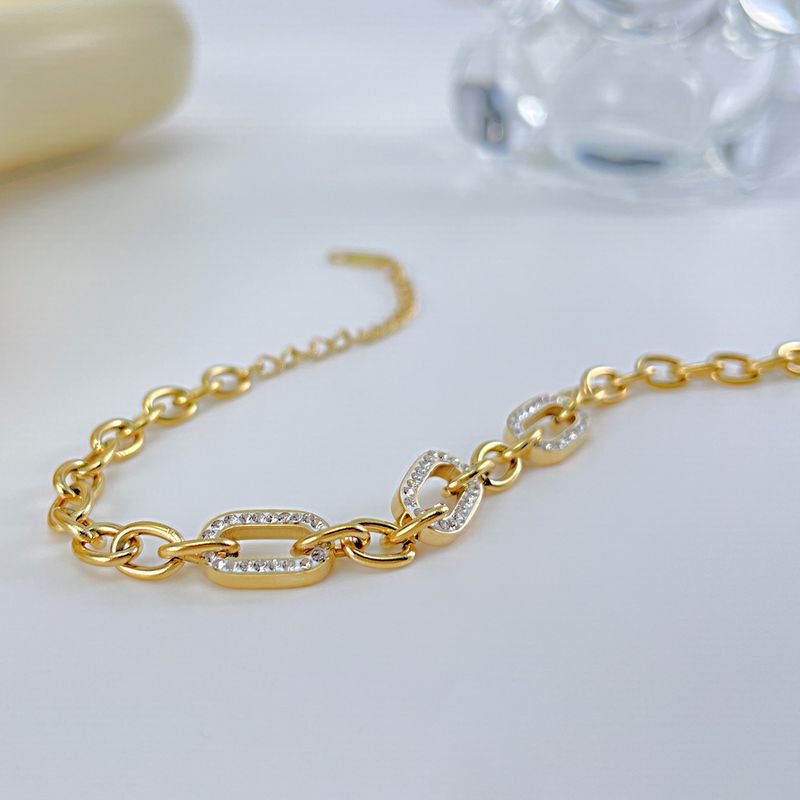 Damenschmuck Mode Hochwertiger Titanstahlschmuck All Match Edelstahl Ins Style Schlamm Diamant Armband_voghion.com