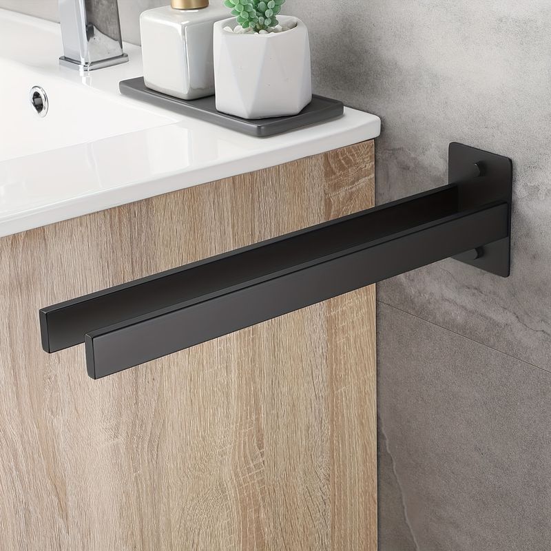 Towel Rail Stainless Steel Towel Holder Self-Adhesive Towel Rail Double No Drilling Bath Towel Holder For Bathroom Kitchen Wall Silvery 40 Cm_voghion.com
