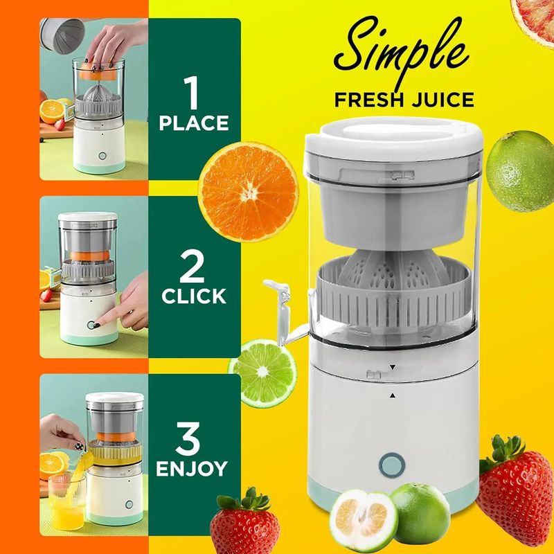 Portable Electric Juicer Wireless Orange Juicer USB Rechargeable Lemon Squeezer Electric Slow Juicers Household Kitchen Tools_voghion.com
