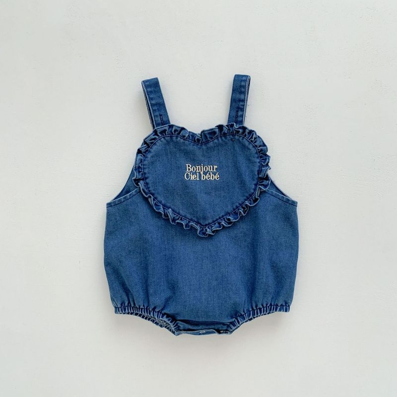 Korean style summer clothes, soft denim straps, buttocks, western-style baby and cute jumpsuit for outdoor wear_voghion.com
