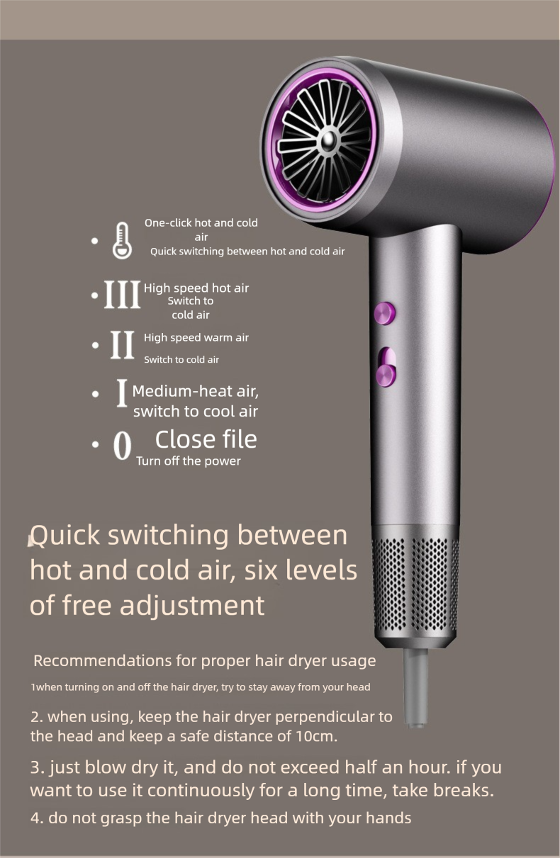 High-Speed Negative Ion Salon Home Use Constant Temperature High Power Quick-Dry T-Shaped Hair Dryer_voghion.com
