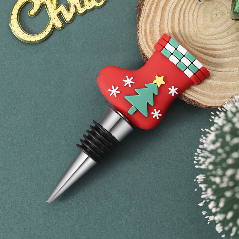 Cross-border European and American small gift Christmas Gift Party party return Christmas tree sealed fresh wine stopper_voghion.com