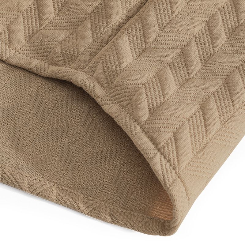 Men's Short-sleeved T-shirt Casual Jacquard Slim Breathable Lapel Short-sleeved Shirt_voghion.com