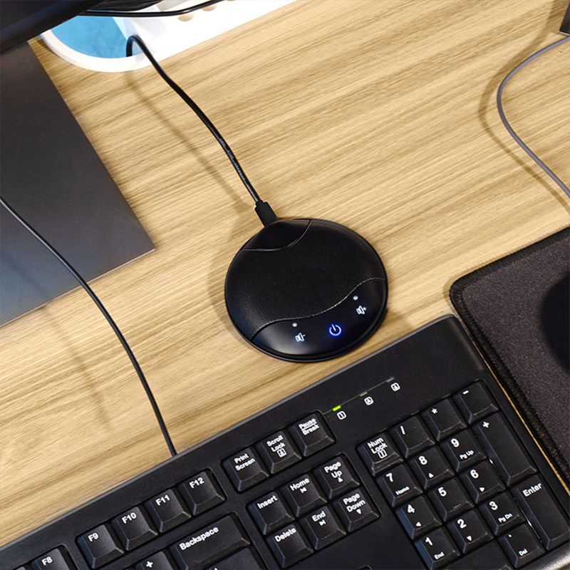 HCSTVCON Omnidirectional Video Conference Microphone Mini Portable 360 ° Voice Pickup USB Plug For Meeting Business_voghion.com
