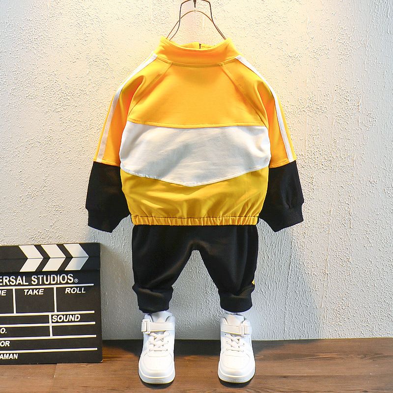 Vêtements pour enfants Garçons costumes d'automne enfants 2024 style printemps et automne beaux vêtements pour enfants élégants deux pièces vêtements à la mode pour enfants_voghion.com