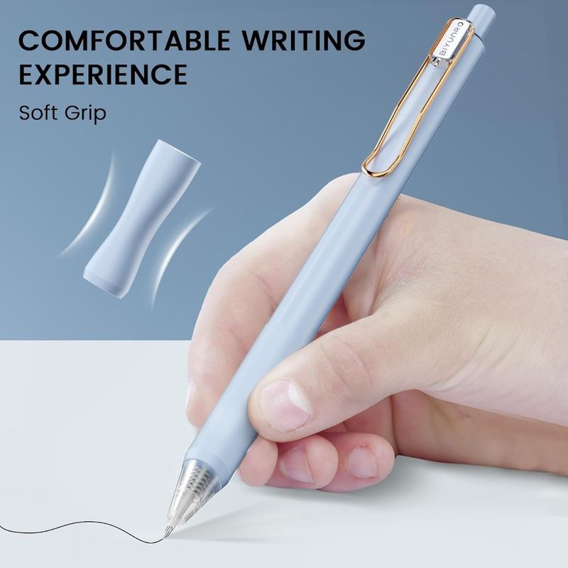 Penne gel inchiostro nero 4 pezzi 0,5 mm punta fine penna per scrittura fluida forniture per ufficio scuola_voghion.com