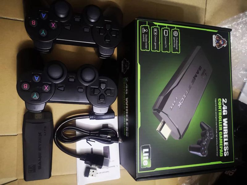 Console de jeu HDMI haute définition avec contrôleur double lecteur sans fil classique M8 Home TV_voghion.com