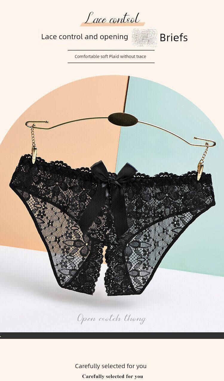 2024 Neuankömmling Sexy Passion Temptation Mitternachtszauber Durchsichtige Spitze Plus Size Open-End-Unterwäsche T-förmiges Höschen_voghion.com