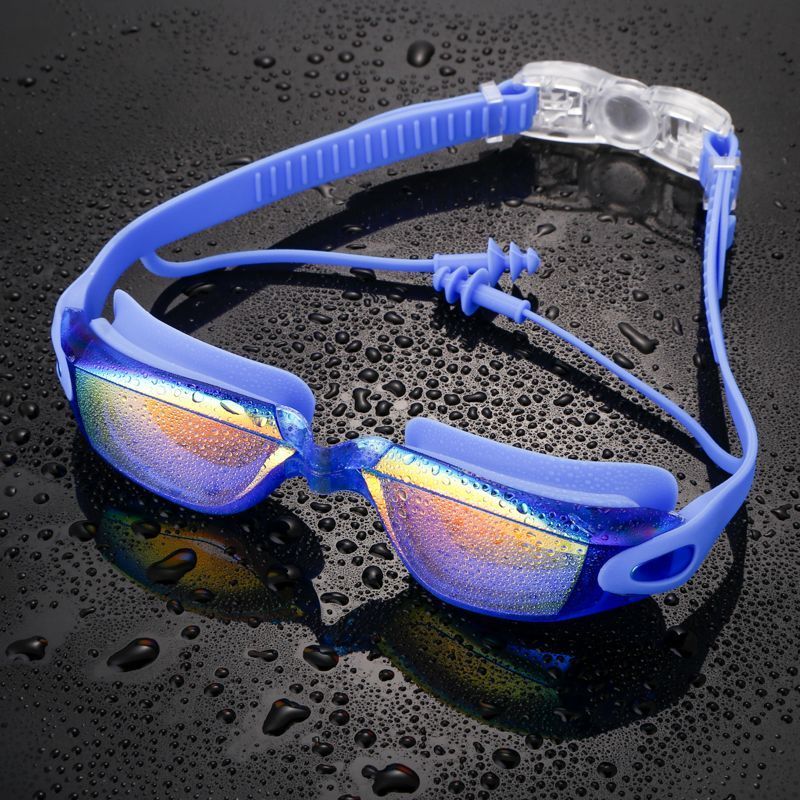 New Colorful Lens Prescription 150-800 Degrees Optional Small Frame HD Waterproof Anti-Fog Swimming Goggles_voghion.com
