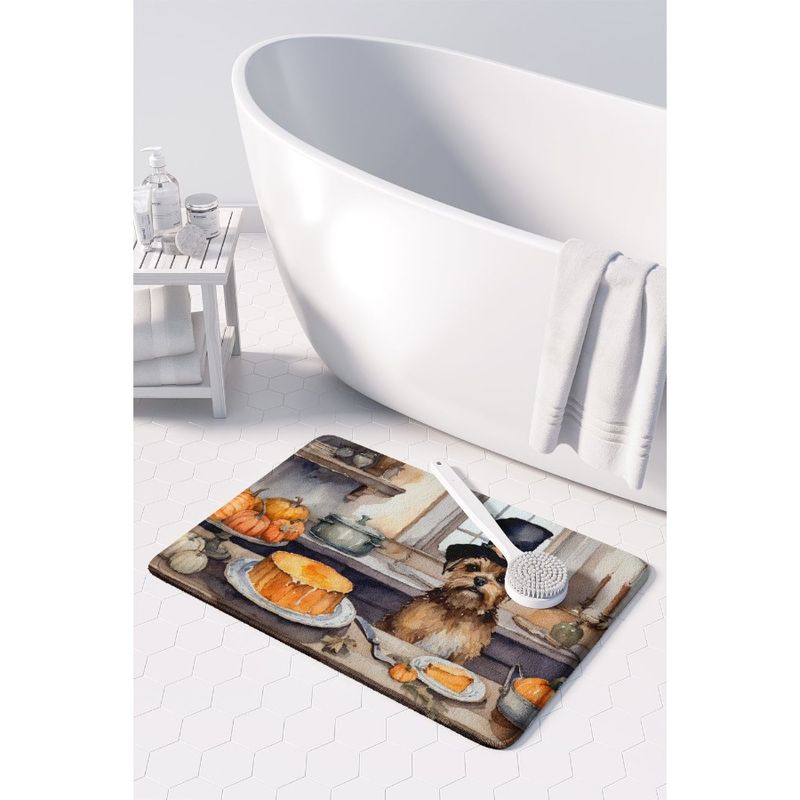 Tappetino in memory foam con cuscino Terrier, lavabile, per cucina, bagno, comfort autunnale o antifatica, per cucina e cucina._voghion.com