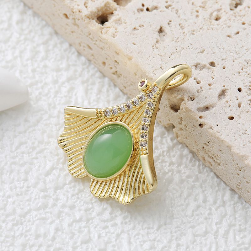 Collana grande e colorata con pendente singolo in rame placcato oro con zirconi, stile palazzo, elegante e piena di diamanti per le donne_voghion.com