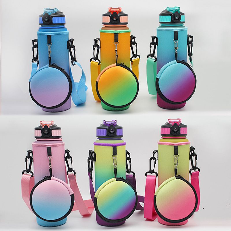 Portaborraccia in neoprene SBR - Custodia termica per tazza da 1000 ml con cinturino regolabile, perfetta per escursionismo, ciclismo e sport all'aria aperta_voghion.com