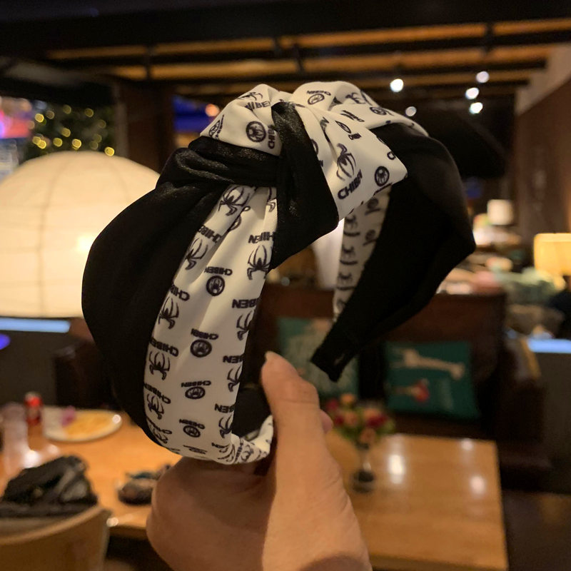 Netizen Same Style Bundle Fascia per capelli con nodo centrale per donna Fascia coreana con bordo largo con rosso e verde_voghion.com