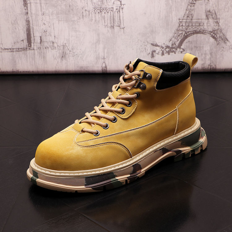 Martin Boots Men S High Top British Style Ins Mid Top Short Boots Tooling Boots Autumn And Winter Men S Shoes Increase Casual Desert Boots_voghion.com