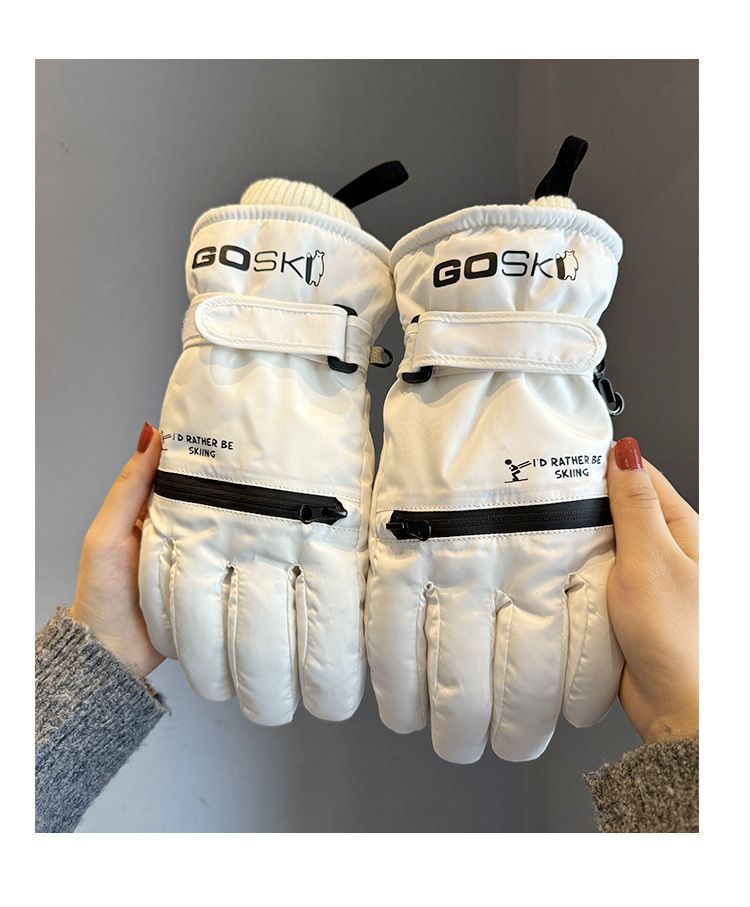 Herren-Skihandschuhe mit Fleecefutter, verdickt, warm, kältebeständig, zum Reiten im Freien, Schneespielen, Elektrofahrrad, Touchscreen, Reißverschlusstasche_voghion.com
