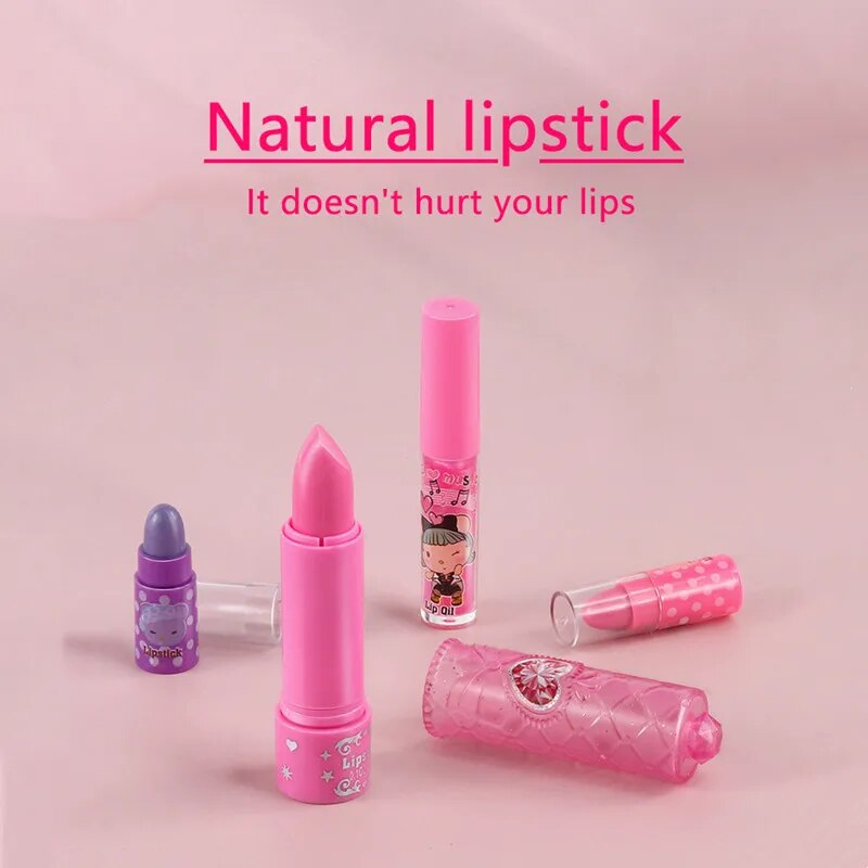 Make-up-Set für Kinder, Make-up-Set für Mädchen, Prinzessinnen-Make-up-Set, ungiftiges Kosmetikspielzeug, frühes Lernen, pädagogisches Spielzeug für Mädchen, Geschenk_voghion.com