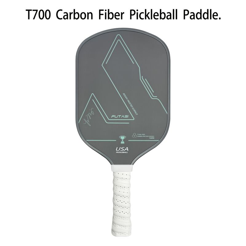 Raqueta de pickleball T700 de fibra de carbono, raqueta de pickleball de 16 mm con superficie rugosa y alta fricción, aprobada por USA Pickleball._voghion.com