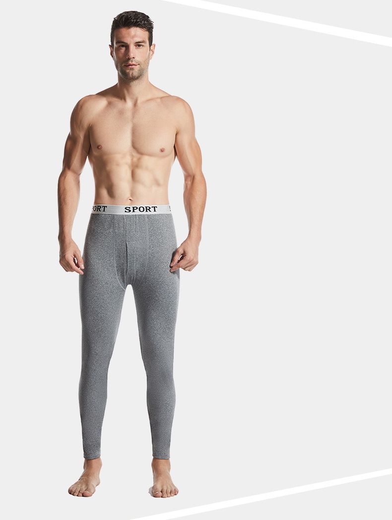 Men's Thermal Underwear – Fleece & Non-Fleece Winter Base Layer Pants (Black/White/Gray, Slim Fit, Lightweight & Stretchy)_voghion.com