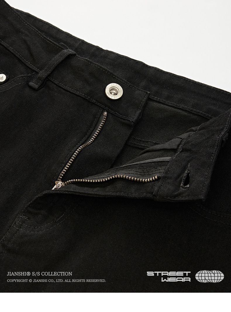 Herren-Bootcut-Jeans in Schwarz – Stretch-Denim mit CleanFit-Design (S-XXL)Herrenbekleidung_voghion.com