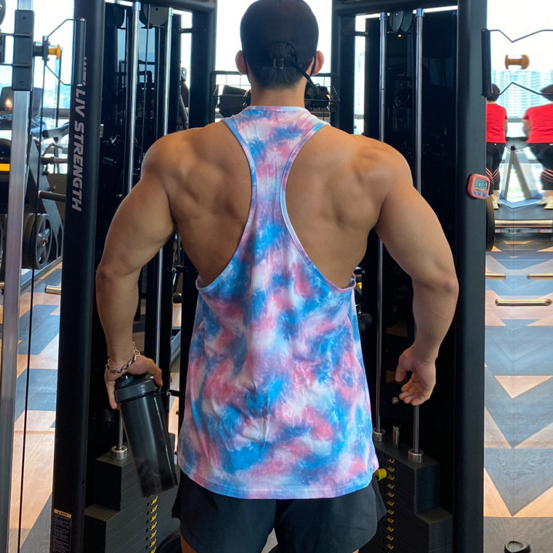 Camouflage Tank Top Men's Muscle Showing Fitness Bottom Sleeveless Top Slim Fit Training Running Basketball Quick Dried_voghion.com