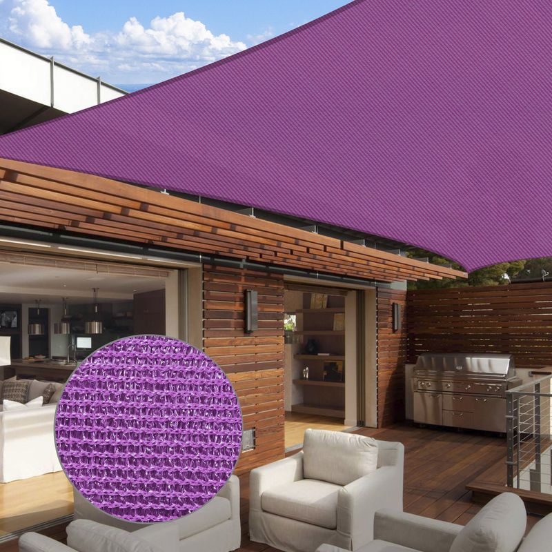 13'x10' Rectangle Sun Shade Sail/Red Purple_voghion.com