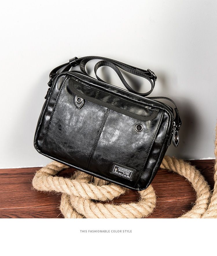 Férfi válltáska, alkalmi divatos táska, átlós válltáska, vízálló, nagy kapacitású_voghion.com