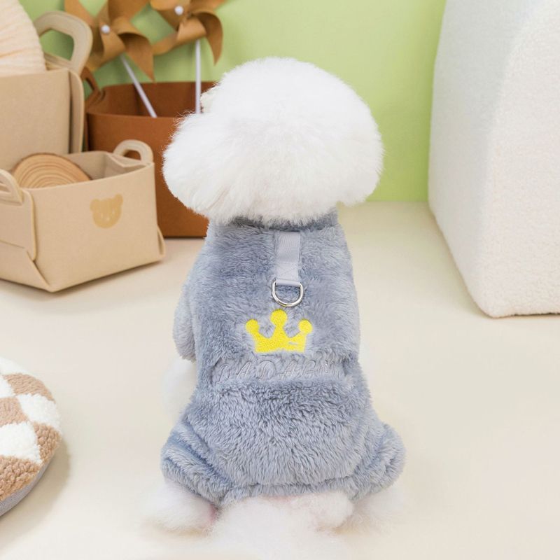 Winter Soft Dog Jumpsuit, Warm Fleece Puppy Pajamas For Small And Medium Dogs, Pet Clothing, Chihuahua Jumpsuits, Teddy By PawParty Store_voghion.com